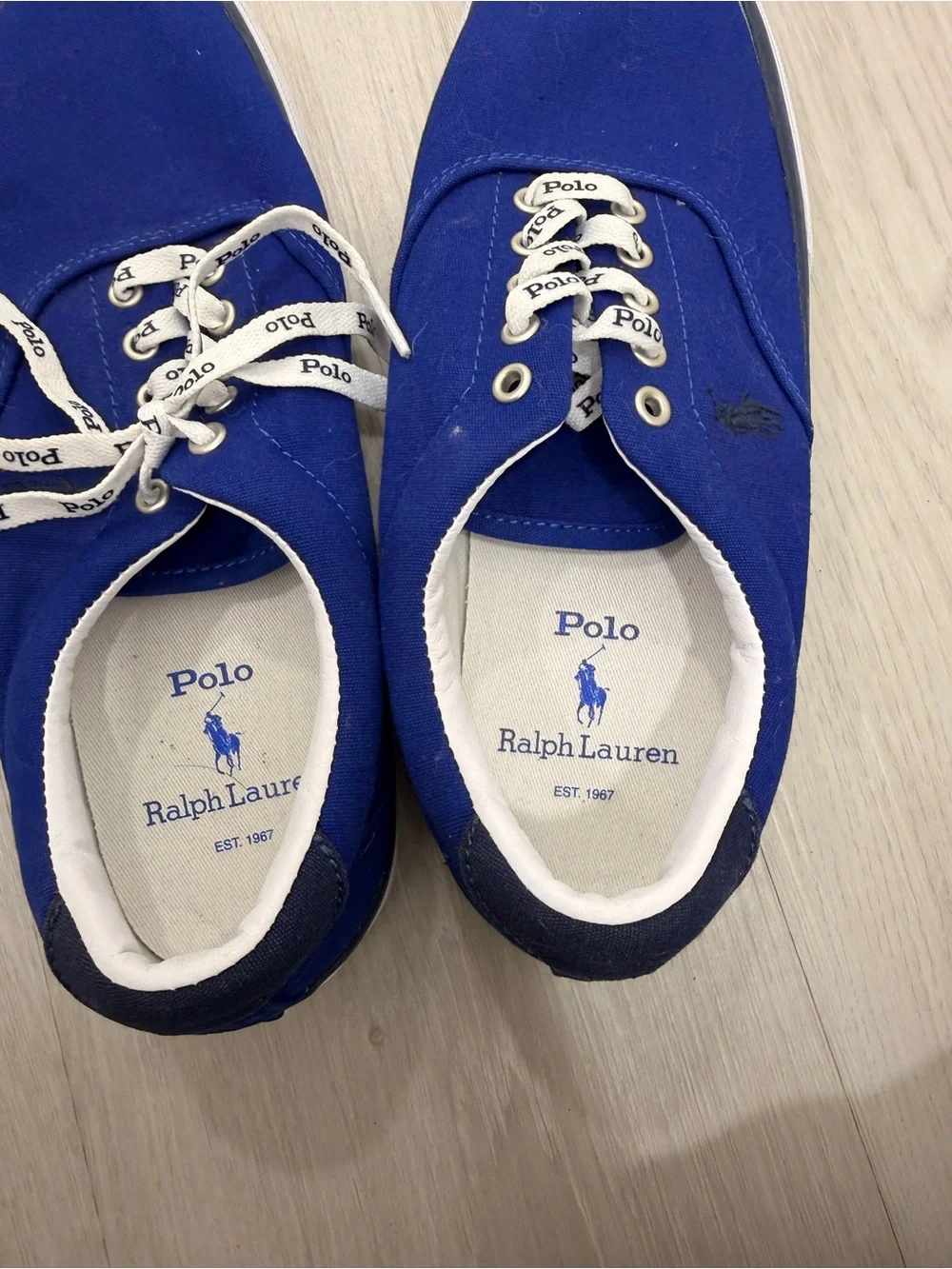 Polo‎ Ralph Lauren Thornton Blue Canvas Sneakers Casual Shoes Women’s 7.5D
